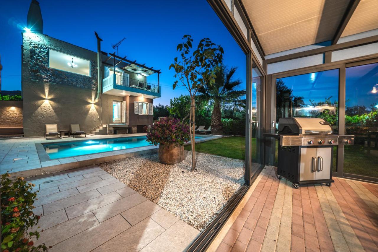 Petronila Luxury Villa With Heated Private Pool Kíssamos Zewnętrze zdjęcie